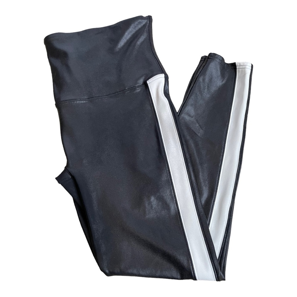 SPANX Faux Leather Side Stripe Leggings 2X Black - Picture 5 of 14